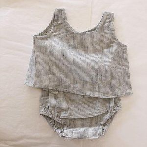 Marlow & Mae beach stripe two piece set, size 1